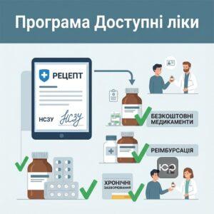 Державна програма Доступні ліки для безкоштового отримання медикаментів