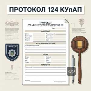 Протокол за статтею 124 КУпАП при оформленні ДТП поліцією