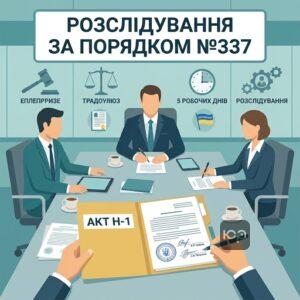 Процедура розслідування нещасного випадку та складання акта Н-1 за Порядком 337