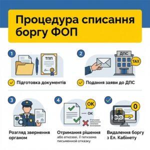 Покрокове списання податкового боргу ФОП АТО та алгоритм подання заяви до органів ДПС