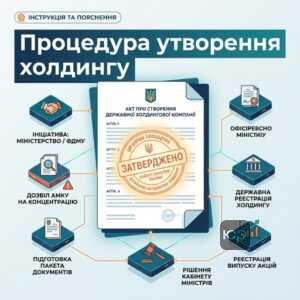 Процедура утворення державної холдингової компанії та документи