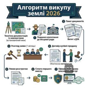 процедура викупу землі фермером під час війни 2026