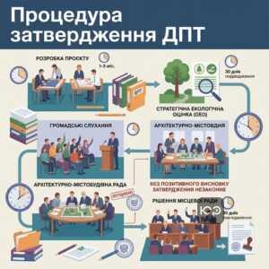 Процедура розроблення та затвердження детального плану території місцевою радою