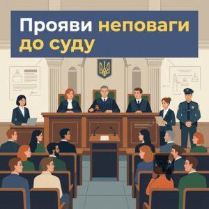 Прояви та види неповаги до суду в Україні