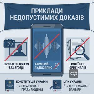 Приклади недопустимих доказів у цивільному процесі України