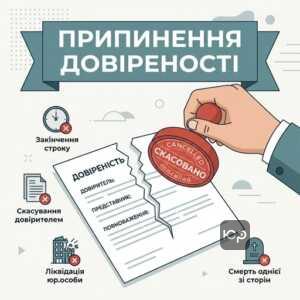 припинення представництва за довіреністю цку скасування