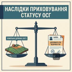 юридичні наслідки приховування статусу члена ОСГ при реєстрації безробітним