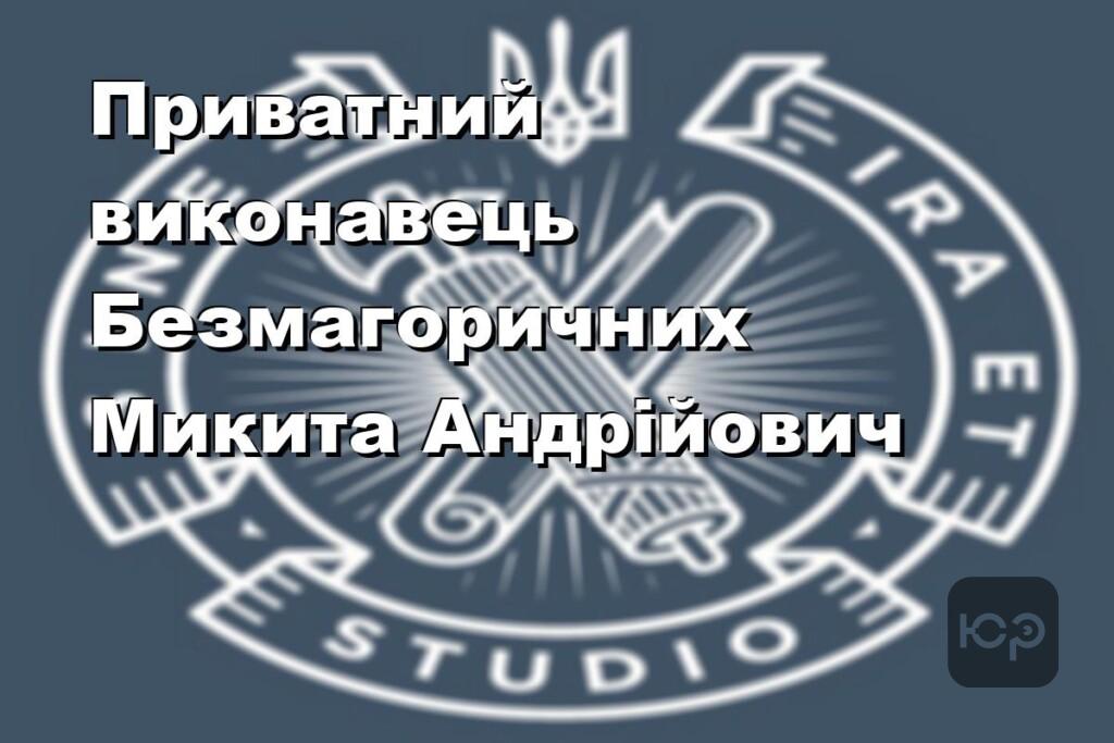 Приватний виконавець Безмагоричних Микита Андрійович