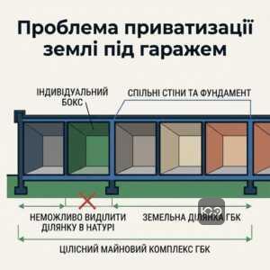 Чому член ГБК не може приватизувати землю під гаражем у ряді боксів