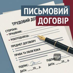 Зразок письмового трудового договору в Україні