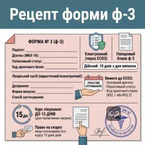 Правила оформлення та рецепт на наркотичні засоби ф-3 для паліативних пацієнтів