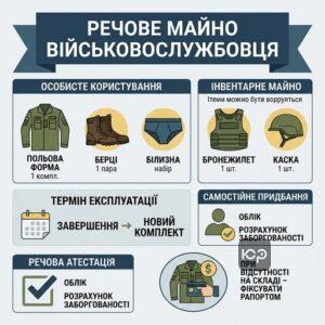 Речове забезпечення ЗСУ норми видачі одягу та спорядження для військових