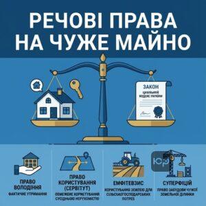 Речові права на чуже майно та їх законодавче регулювання в Україні.