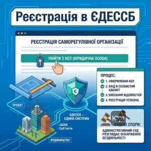 Реєстрація саморегулівної організації через ЄДЕССБ