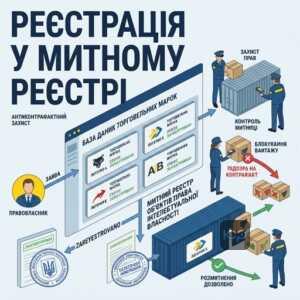 Процес реєстрації торговельної марки в митному реєстрі України для захисту від контрафакту.