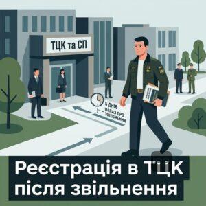 Реєстрація звільненого військовослужбовця в ТЦК та СП після списання за станом здоров'я