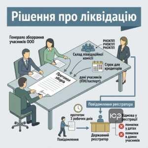 Порядок прийняття рішення про добровільна ліквідація ТОВ та повідомлення реєстратора