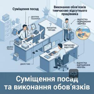 Різниця між суміщенням посад та виконанням обов'язків тимчасово відсутнього працівника за КЗпП