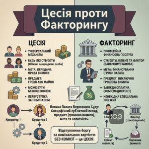 Порівняння цесії та факторингу в українському законодавстві
