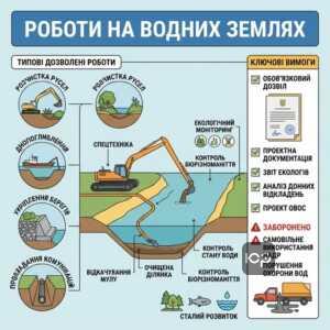 Днопоглиблювальні роботи та розчистка русел річок на землях водного фонду