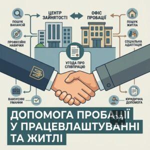 Співпраця органів пробації та центрів зайнятості для працевлаштування звільнених засуджених