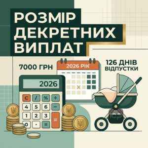 Розмір декретних виплат для непрацюючих жінок у 2026 році