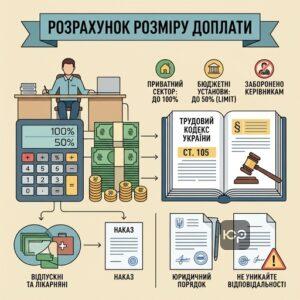 Як розраховується розмір доплати за виконання обов'язків тимчасово відсутнього працівника в Україні