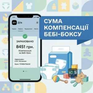 Розмір компенсації за пакунок малюка у 2026 році становить 8451 грн