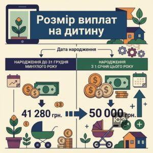 Новий розмір виплати при народженні дитини у дві тисячі двадцять шостому році