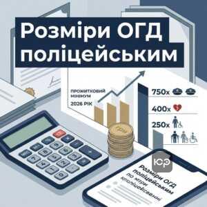 Розміри ОГД поліцейським у 2026 році
