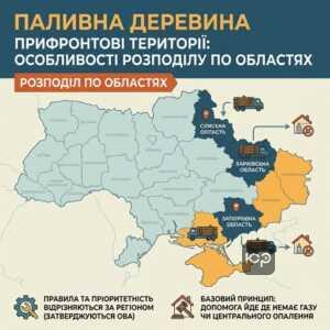 Паливна деревина прифронтові території: особливості розподілу по областях