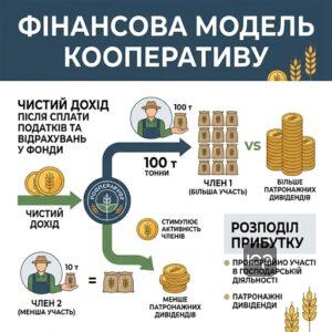 Схема розподілу прибутку в сільськогосподарському кооперативі