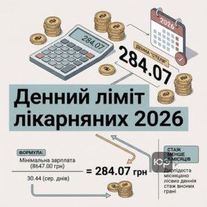 Розрахунок денної виплати лікарняних у 2026 році при малому стажі