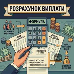 Розрахунок розміру допомоги по догляду за інвалідом з психічним розладом