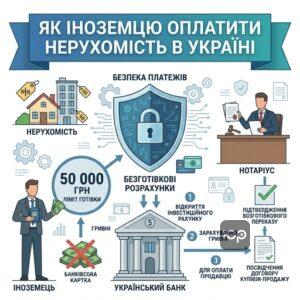 Ліміт готівкових розрахунків 50000 грн при купівлі нерухомості іноземцем