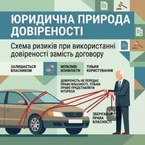 Схема ризиків при використанні довіреності замість договору