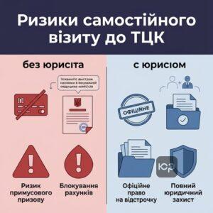 Порівняння ризиків самостійного візиту до ТЦК та переваг супроводу адвоката з питань мобілізації в Запоріжжі