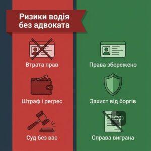 Ризики втрати прав та переваги адвоката по ДТП