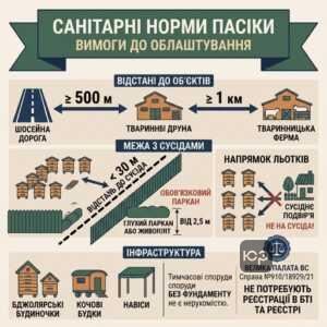 Санітарні норми та правила облаштування пасіки з парканом