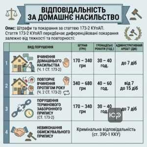 Штрафи та покарання за статтею 173-2 КУпАП