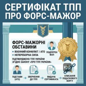 Отримання сертифіката ТПП для списання податкового боргу ФОП АТО