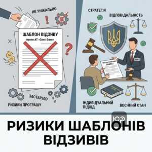 Небезпека використання шаблонів відзивів проти Сенс Банку без адвоката