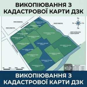 викопіювання з кадастрової карти ДЗК графічний план ділянки