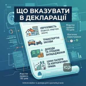 Перелік майна та доходів для е-декларації НАЗК