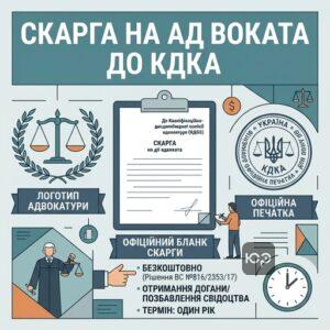 Процедура подання скарги на адвоката до Кваліфікаційно-дисциплінарної комісії адвокатури (КДКА)