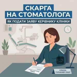 Скарга на стоматолога керівнику клініки