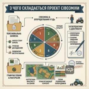 Склад та зміст проекту землеустрою щодо сівозміни та впорядкування угідь
