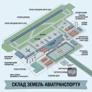 Землі авіаційного транспорту та їх склад згідно із Земельним кодексом