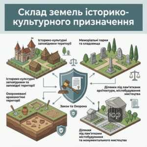 Перелік об'єктів що формують землі історико-культурного призначення за законом