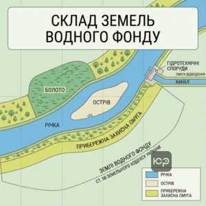 Склад земель водного фонду річки озера та прибережні смуги в Україні